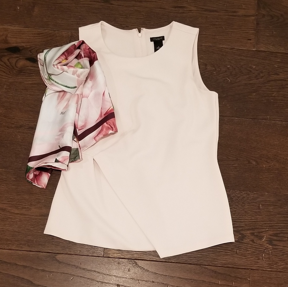 EUC Pale Pink Spring Peplum Sleeveless Top